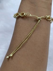 Sparkling Infinity Bracelet - Gold Tone