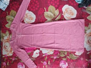 Pink Embroidered Kurta