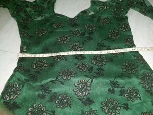 Elegant Green Floral Kurta