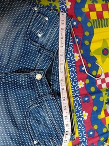 Blue Polka Dot Capri Jeans combo