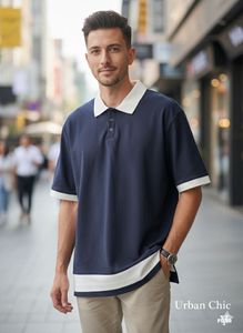 Stylish Two-Tone Polo Shirt