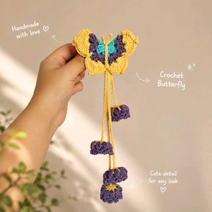 Crochet Butterfly Hair Clip