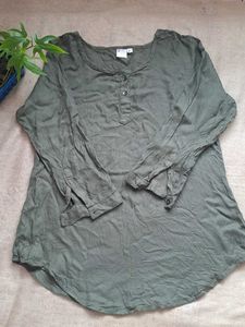 Olive Green Long Sleeve  Tunic top