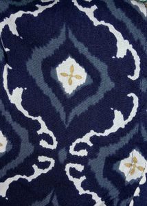 Navy Blue Ikat Print Kurta