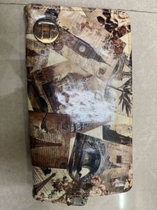 UpVintage Parisian Postcard Collage Long Wallet /