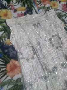 Elegant White Sequin Embellished Gown