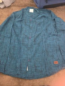 Salmon Short Sleeve Shirt w/ Tee - Size M