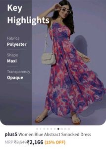 Abstract Smocked Dress