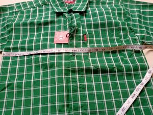 Green Plaid Button-Up Shirt
