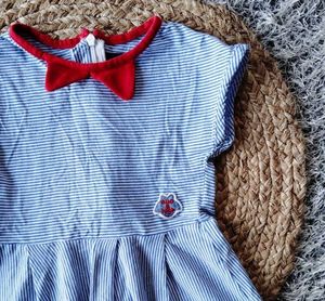 Striped Sailor Dress with Bow