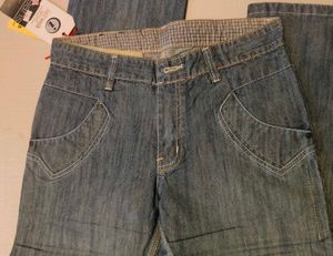 Vintage Y2K Medium Blue Straight Leg Unisex Jeans