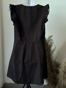 Chic Black Button-Front Mini Dress