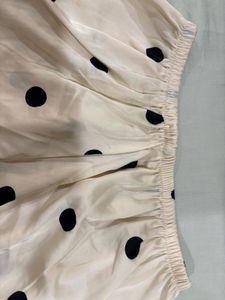 Cream Polka Dot Pajama Shorts