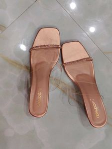 Sparkling Clear Strap Flat Sandals
