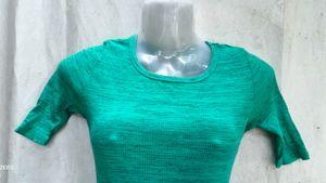 Chic Green Ribbed Bodycon Dress