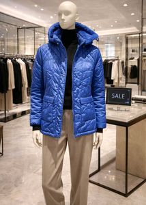 Blue Winter Jacket with Hood