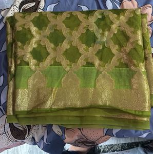 Green Banarasi Silk Saree