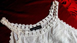 White Crochet Lace Crop Top