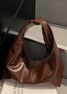 Chic Brown Faux Leather Hobo Bag