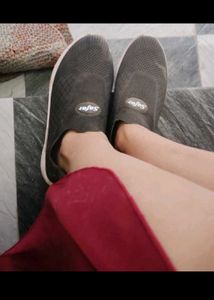 Stylish Gray Slip-On Sneakers