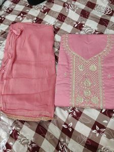 Pink Embroidered Kurta Set