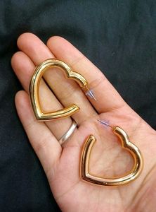 Chic Golden Heart Hoop Earrings💛