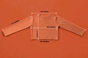 RUST ORANGE TEXTURED CREW NECK SWEATSHIRT