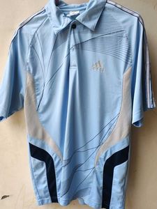 Adidas Men's Light Blue Polo Shirt