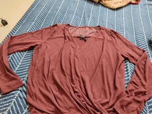Women's V-Neck Long Sleeve Wrap Top