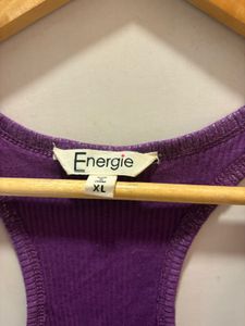 Sparkly Purple Ribbed Tank Top