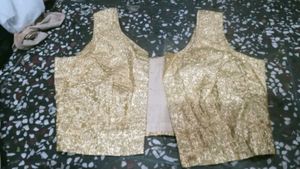 Vibrant Patterned Saree Blouse