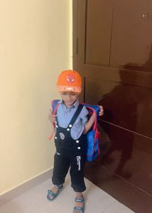Cute Spiderman Overalls & Backpack Set