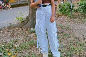 White Cargo Pants