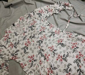 Floral Print Midi Dress/ short kurti