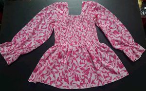 cute print elastic top