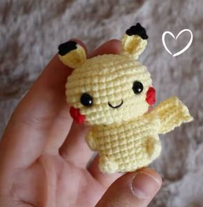 Handmade Crochet Pikachu keychain