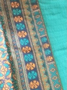 Saree with Geometric Border