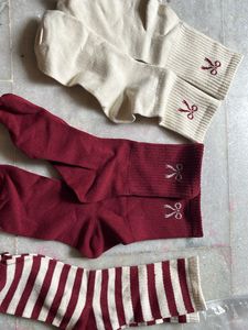 Pack of 3 Cute Bow valentines Socks