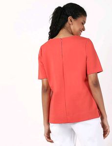 M&amp;S Coral Short Sleeve Crew Neck Top LR-81