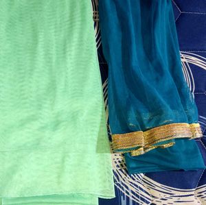 Two Chiffon Dupattas✨💚💙