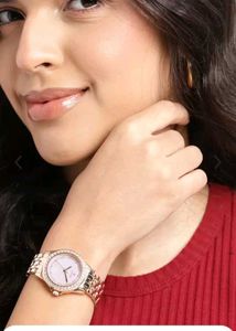 Titan Rose Gold Women's Watch with Crystals