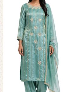 Elegant unstitched party wear suit, dress material