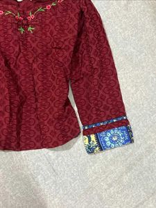 Maroon Cheongsam Knot Kurti