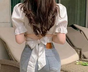 White Off-Shoulder Puff Sleeve Top