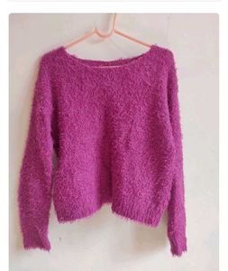 Fuzzy Purple Sweater