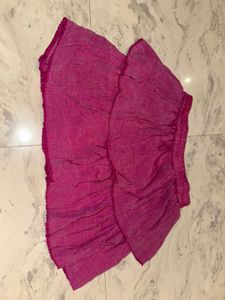 Fuchsia Tiered Ruffled Mini Skirt