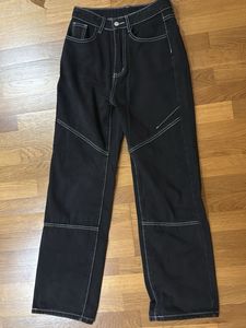 Black Jeans with Contrast Stitching