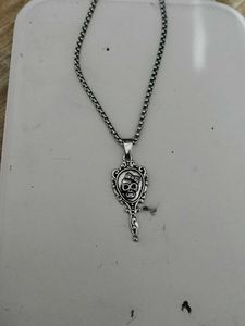 Skull Mirror Pendant Necklace