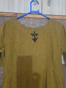 SVRAA Brand Mustard Yellow Kurta l