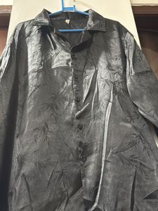 Stylish Black Textured Shirt
